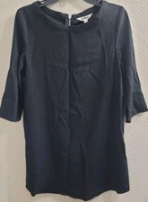 BB Dakota Jazlyn Crepe Shift Dress Black Exposed Zipper Size Small, NWT