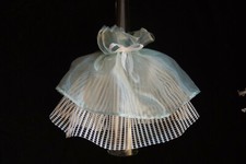 Candle skirt drip protection communion new turquoise/white pearl D3-5cm