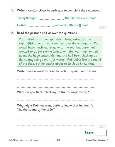 KS2 Year 3 Maths and English 10 Minute Weekly Workouts with Answer Ages 7-8 CGP - Picture 3 of 12