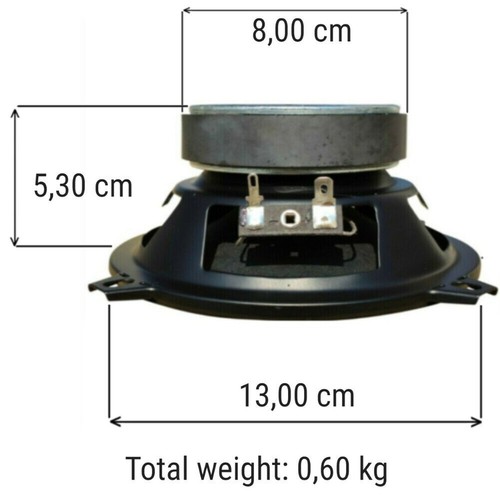 MASTER AUDIO MA13W/4 woofer professionale 13 cm 80 watt rms sospensione gomma - Foto 4 di 9