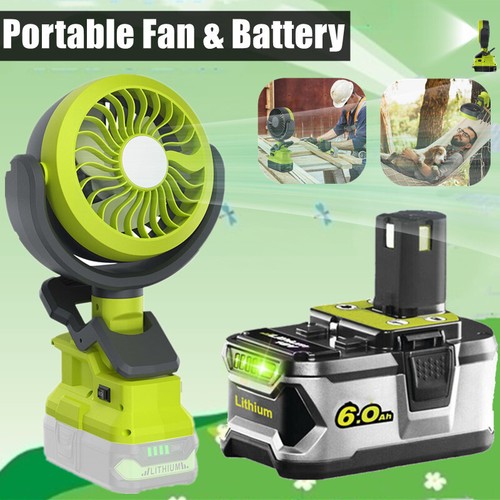 Batteries / Portable Fan For RYOBI 18V One+ Plus 6.0Ah Battery P108 Li-ion P104 - Picture 13 of 18