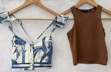 H&M Prettylittlething XS Sleeveless Cropped Tops Women