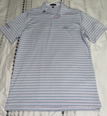 Scotty Cameron 7 Point Crown - Performance Polo Baby Blue/pink Size M