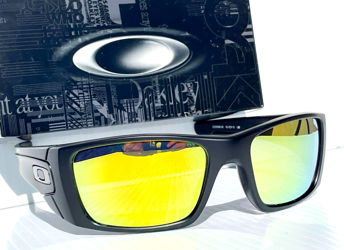 NEW Oakley FUEL CELL Matte Black POLARIZED Galaxy Fire Gold Lens