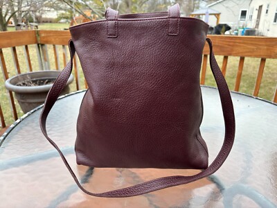 Alex Bender Berlin Pebbled Leather Multi Functional Bordeaux Bag