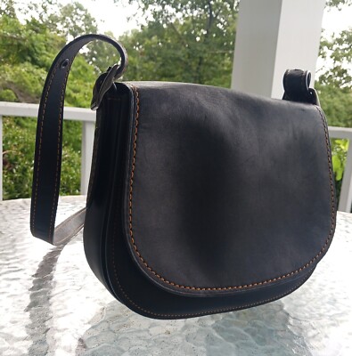Coach 1941 Saddle 23 Black Leather Crossbody 55036 | eBay