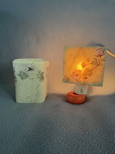 VTG RARE Croscill Blum Rose Trail Floral Purple Toothbrush Night Light Lot Bath - Picture 3 of 21