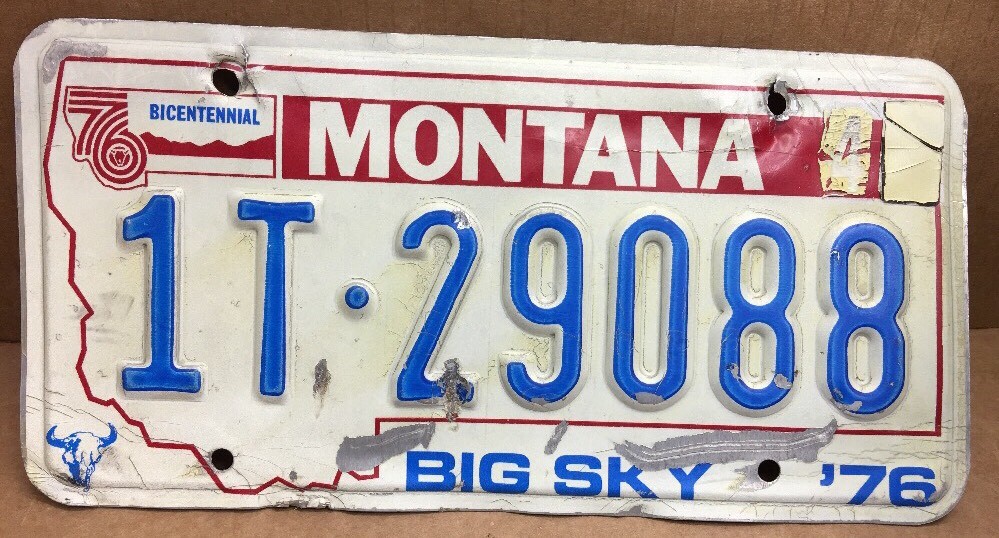 MONTANA “SILVER BOW COUNTY” LICENSE PLATE ( 1T•29088