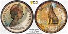 PR66 1967 50C Canada Wolf Silver 50 Cents Proof, PCGS Trueview- Rainbow Toned