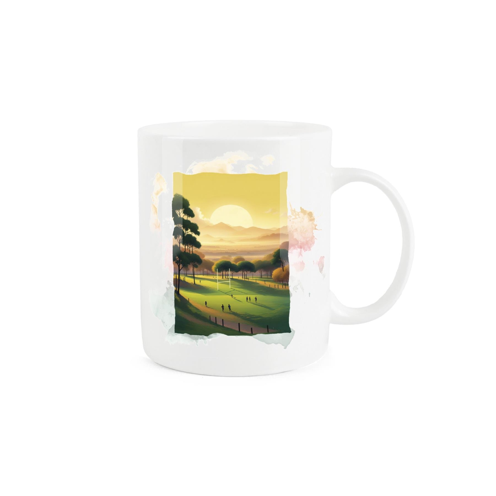 Bone China Sports Landscapes Mug - Rugby Themed Cup Gift