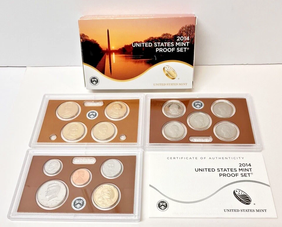 U.S. Mint Set 1984 Uncirculated W/ 2014 Proof Set Gift Idea Coin Collection ML - Image 3 of 4