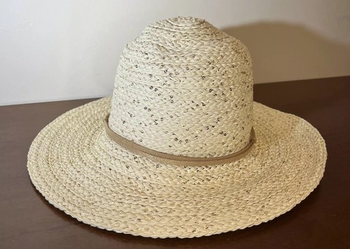 Cappelli Straworld Summer Straw Wide Brim Hat With Gold Sequin Detail And