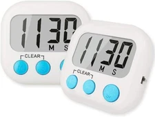 Portable Small Digital Kitchen Timer Magnetic Back and ON/Off Switch