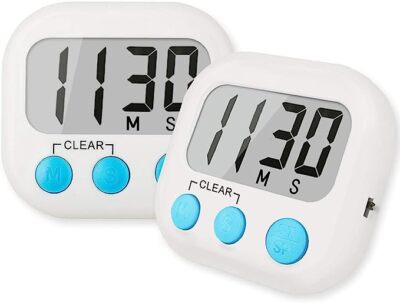 2 Pcs Timer, Kitchen Timer, Timer for Kids, Digital Timer for Cooking, Egg Timer