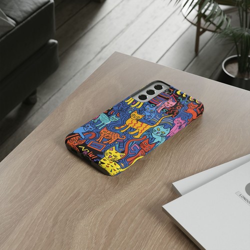 For iPhone | Samsung Galaxy | Pixel Phone Case - Cats Abstract Art Pattern - 第 200/256 張圖片