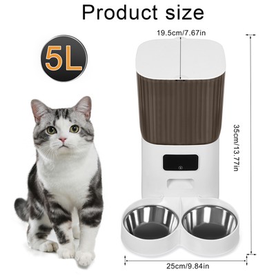 Automatic Cat Feeder Timed Cat Feeder with APP Control Dog Food Dispenser US