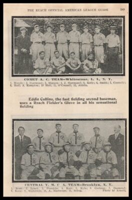 1912 Comet AC Baseball Team Photo Whitestone Long Island New York City Print Ad