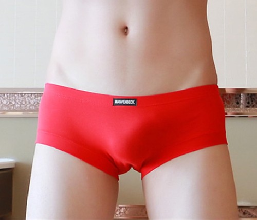 New Men's Cotton Breathable Boxer Briefs Sexy U-Shaped Underwear Solid Shorts BL - Picture 17 of 29