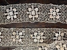 ANTIQUE LACE - Needle Embroidered Net in-Two - 1.45m