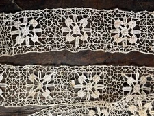 ANTIQUE LACE - Needle Embroidered Net in-Two - 1.45m