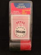 Classic Texas Hold'em Travel Card Set Playing Cards 40 Chips & 1 Dealer Chip 
