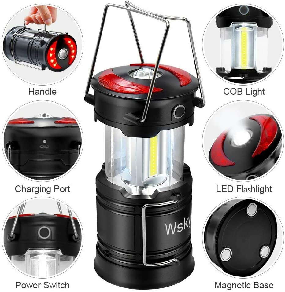 4 Wsky T1000 Led Camping Lantern High Lumen Rechargeable 4 Modes Water
