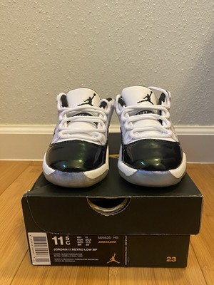 JORDAN 11.5C RETRO LOW BP White/BLACK-EMERALD RISE BLANC/ EMERALD RISE/ NOIR