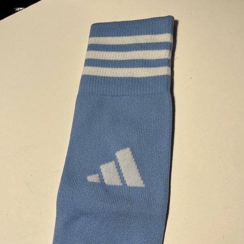 adidas Soccer Socks Men 5-8.5 Slightly Imperfect 1 Pair Blue Trefoil 3 Stripe - Picture 9 of 10