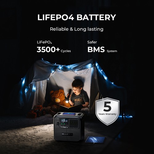 BLUETTI AC180 1152Wh Portable Power Station 1800W Solar Generator Outdoor Trip - Picture 8 of 15