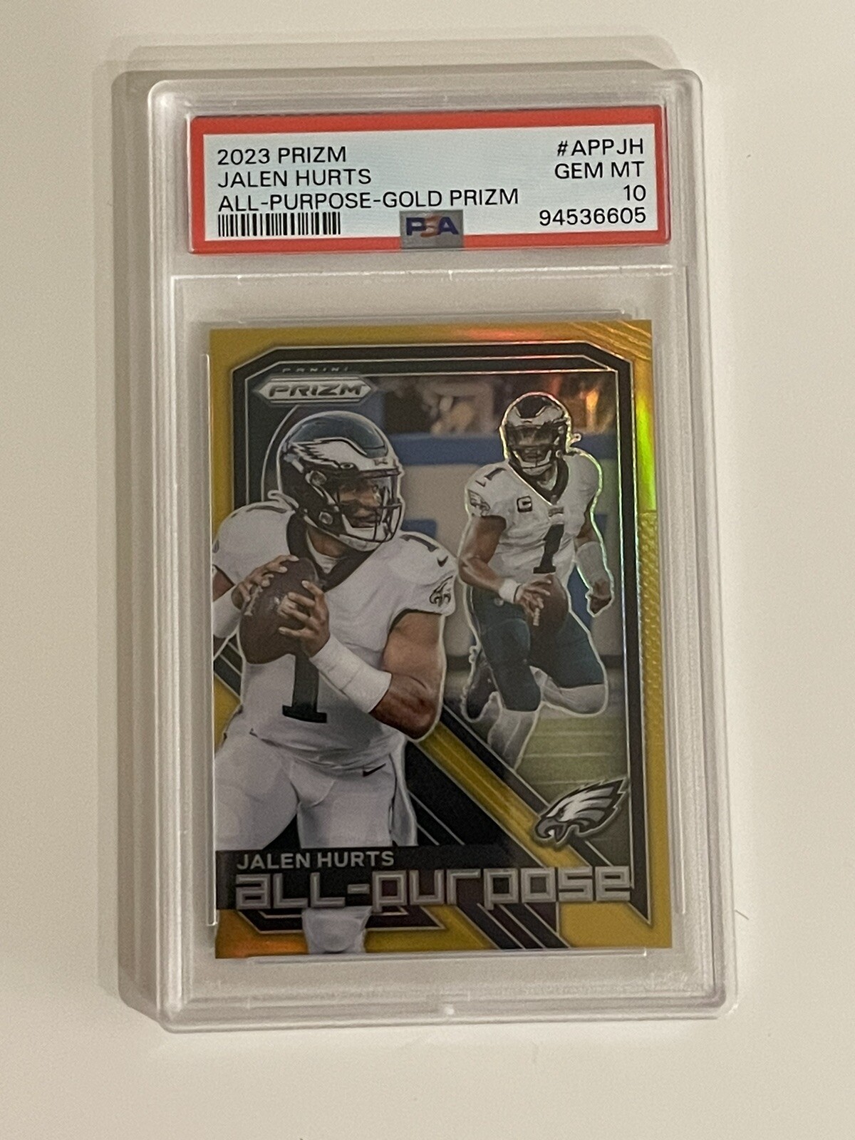 Jalen Hurts All Purpose Gold Prizm 2023 /10