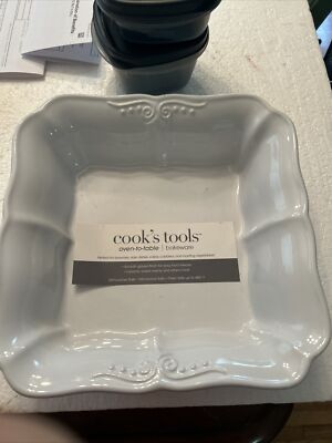 Bakeware Casserole Dish Oven to Table White Cooks Tools Square. #30