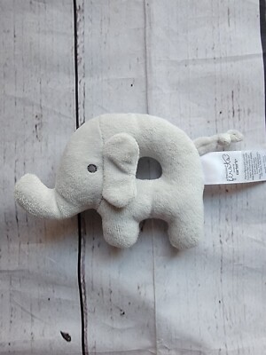 Precious Firsts by Carters Plush Gray Elephant Toy Rattle