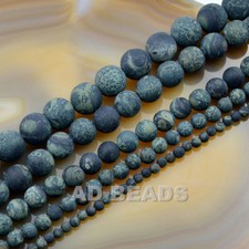 Natural Matte Gemstone Round Spacer Loose Beads 15.5'' 4mm 6mm 8mm 10mm 12mm