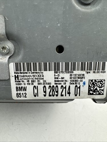 Unidad principal receptora de radio de audio 12-14 BMW F30 328i xDrive 320i 335i 9289214 OEM - Imagen 5 de 9