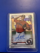 Austin Hansen 2020 1st Bowman Chrome Rookie RC Auto Refractor /499 Astros CLEAN