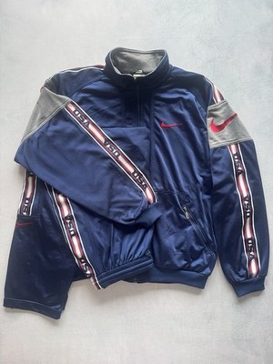 Nike USA Vintage 90s Trainingsanzug Navy M   Set