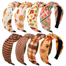Fall Headbands for Women, Thanksgiving Knotted Headband Holiday Hairbands for Wo