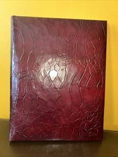 Vintage Croc Embossed Chelonia Burgundy Leather Album by G Fine Leatherwork