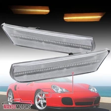Side Marker Lights Fits 1997-2004 Porsche 911 996 Sequential LED Turn Signal