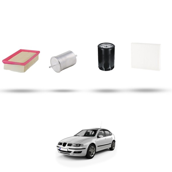Hoffcar Wartungsset - 4 Filter Kompatibel Mit Seat Leon 1.8 20V 92Kw Ab 1999-image