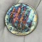 1995 American Silver Eagle 1oz .999 Round Coin Blue Green Monster TONER COOL!