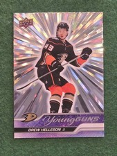 Drew Helleson 2023-24 Upper Deck Series 1 Young Guns #220 Outburst Silver Ducks