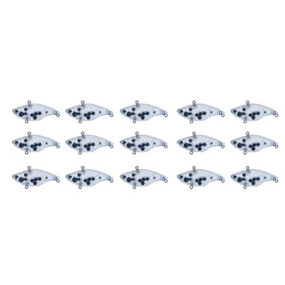 15Pcs 7.3cm Lure Blanks for Salmon Trout Unpainted Swimbait Crankbait Set