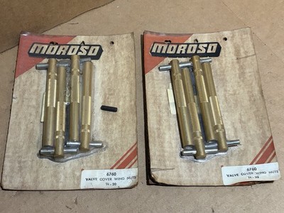 Moroso 6760 Valve Cover Wing Nut 1/4''-20 Thread -- Gold Anodized -- 2 Packs of 4
