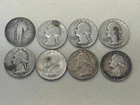 Lot of  8 Quarters Mixed Dates/Mints-90% Silver-Good Junk! See for Yourself 😊