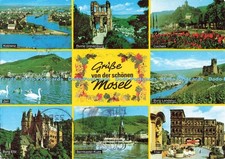 D268001 Grusse Von der Schonen Mosel Zell Herst u Verlag Schoning Gebruder Schmi