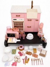 Our Generation Miniature Pink Kitchen Playset With Accessories
