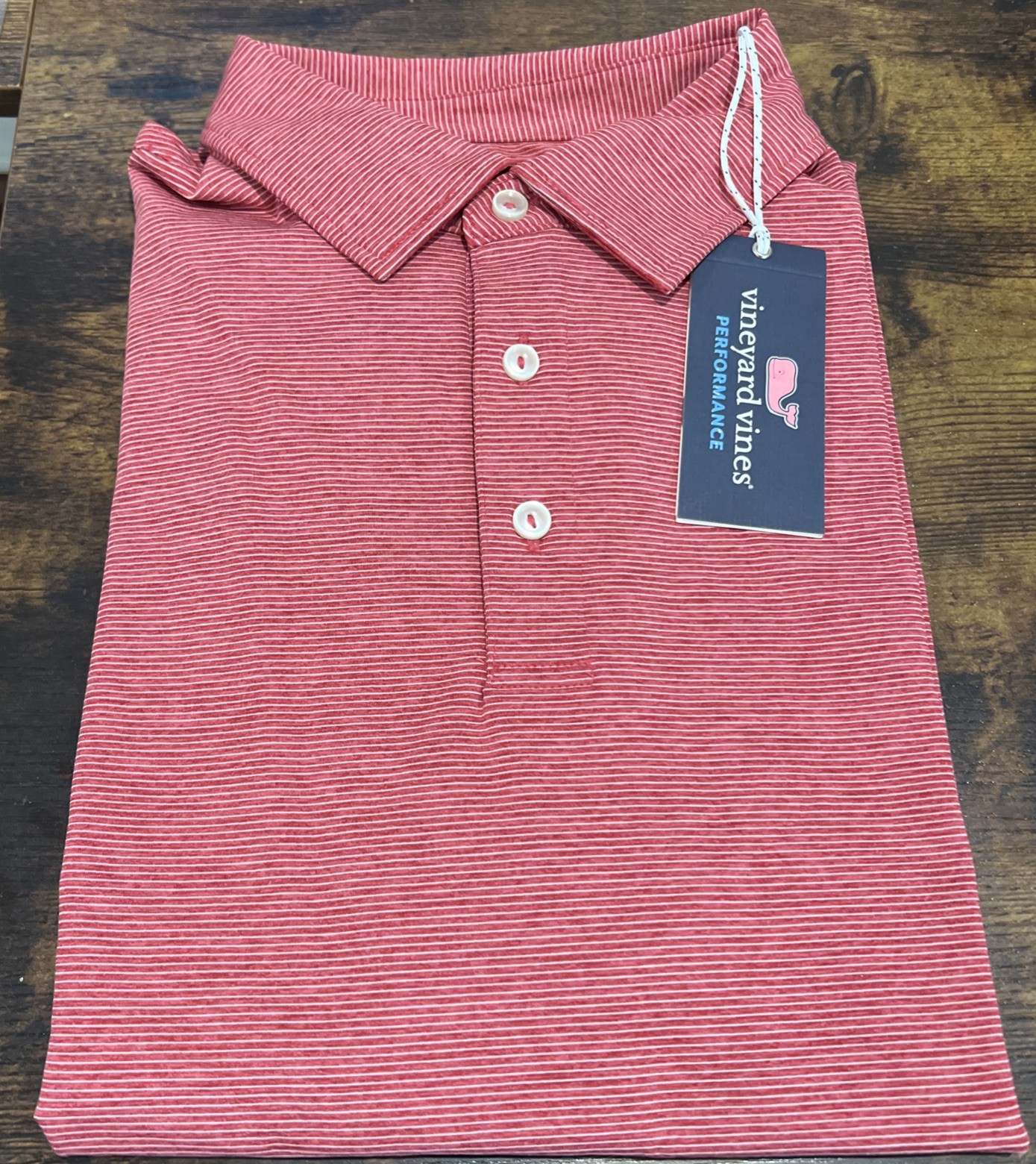 Vineyard Vines On The Go Sankaty Performance Polo Size XL Lighthouse Red NWT
