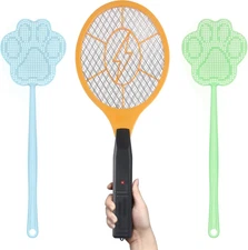 Electric Fly Swatter, Bug Zapper, Zap Mosquito, Plastic, Indoor Outdoor Zapping