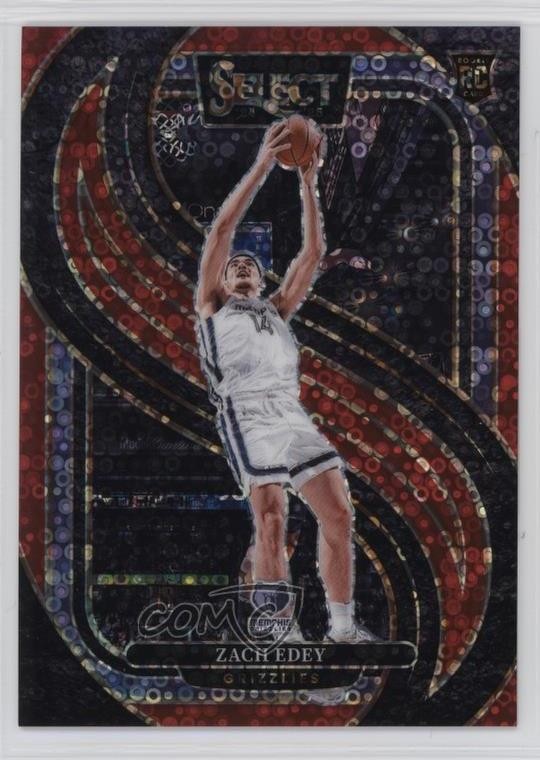 2024-25 Panini Select Premier Level Red Disco Prizm 3/49 Zach Edey #192 hs9